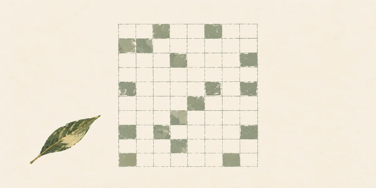 Easy: an open painted grid with only a few squares filled
