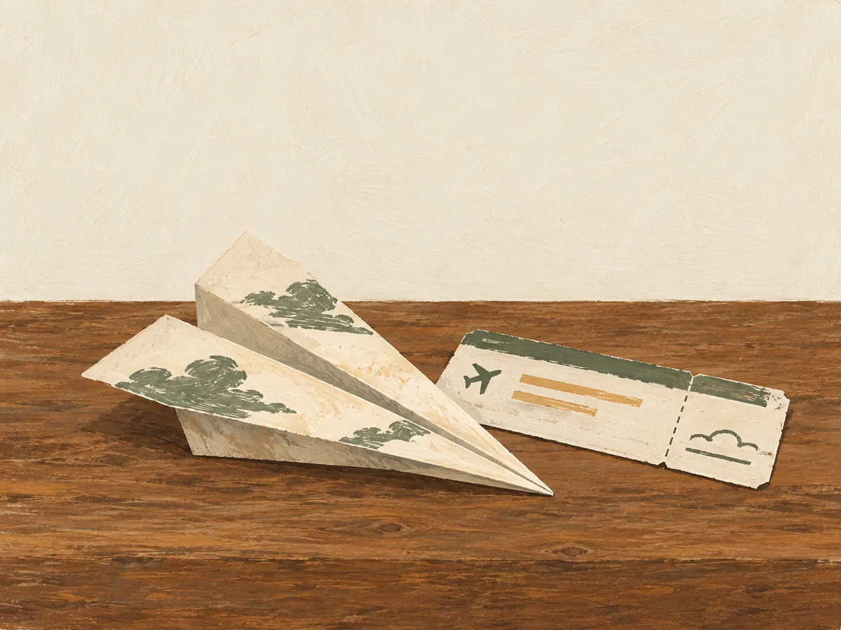 Airplanes word search — painted illustration