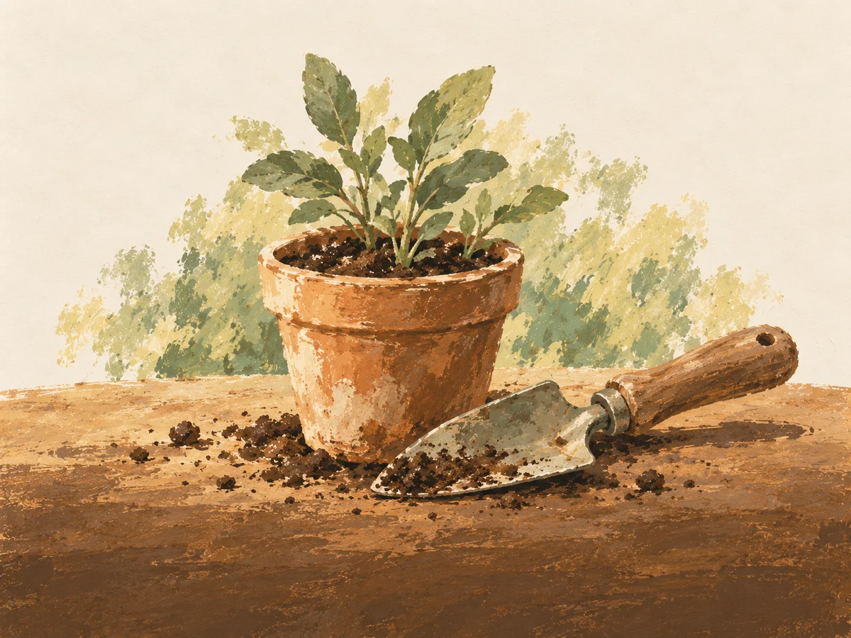 Spring word search — painted illustration of daffodils, a bird nest and soft rain on a garden path